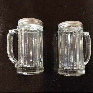 Antique Glass Salt and Pepper Shakers